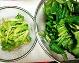 小松菜・椎茸・豚こま☺にんにく中華炒め作り方4写真