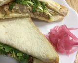 粉豆腐入りハンバーグのサンドイッチ作り方7写真