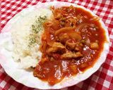 豚こま、トマト缶で簡単ハヤシライス♬作り方4写真