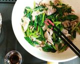 小松菜・椎茸・豚こま☺にんにく中華炒め作り方13写真