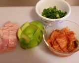 ✤アボカドとベーコンのキムチ焼きそば✤作り方1写真