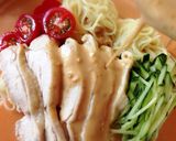 茹で鶏豆乳すりゴマ冷し麺〜♪作り方8写真