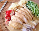 茹で鶏豆乳すりゴマ冷し麺〜♪作り方10写真