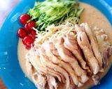 茹で鶏豆乳すりゴマ冷し麺〜♪作り方12写真
