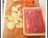 人参とじゃがいもの肉巻き作り方1写真