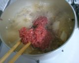 簡単!白菜ときのこの 挽き肉 和風餡掛け作り方4写真