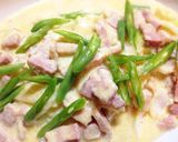 豆乳カルボナーラソースで小車麩グラタン♪作り方20写真
