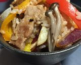豚バラとさつま芋の炊込みご飯作り方6写真