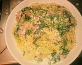 ほうれん草とベーコンのクリームパスタ作り方6写真