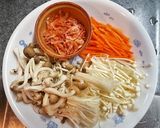 焼きこうや豆腐のキノコあんかけ作り方3写真