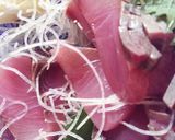 はまちの刺身の残り物で♪はまちラーメン作り方2写真