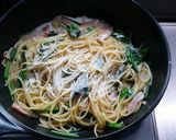 ベーコンほうれん草テキトークリームパスタ作り方4写真