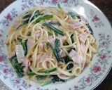 ベーコンほうれん草テキトークリームパスタ作り方6写真