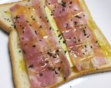 簡単☆ピザ風チーズベーコントースト作り方4写真