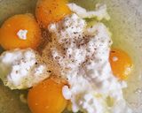 アスパラベーコンカッテージチーズフリタタ作り方2写真