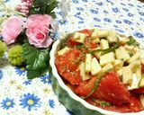 巷で人気の☆トマトとチーズの胡麻和え♪♪作り方3写真