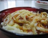 ミートチーズうどん～１人でお昼～作り方3写真
