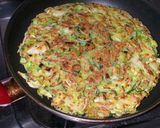 油不要山盛りキャベツのお好み焼き作り方6写真