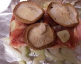 簡単 トリとシイタケ の ホイル焼き作り方3写真