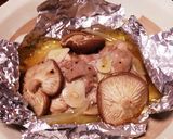 簡単 トリとシイタケ の ホイル焼き作り方6写真