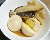 味噌とキムチの素で、味付け玉子入り煮もの作り方4写真