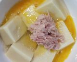 レンジで簡単♪高野豆腐とツナの卵とじ丼作り方3写真