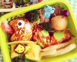 簡単工作ヘビ弁当！動物園に遠足キャラ弁作り方3写真