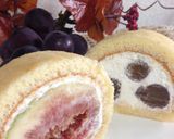 いちじくと巨峰のフレッシュロールケーキ作り方30写真