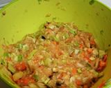 野菜と鶏挽肉の巾着煮♡作り方3写真
