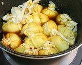 野菜と鶏挽肉の巾着煮♡作り方5写真