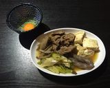 ご飯が進む！すき焼風ごぼうと肉豆腐作り方4写真