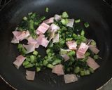 野沢菜・ベーコンチャーハン♫目玉焼きのせ作り方3写真