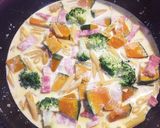 かぼちゃのワンポットパスタ♡ハロウィン♬作り方5写真