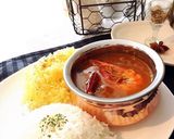 トマト缶で、海老とお豆のカレー作り方5写真