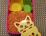 デコ弁♡玉子そぼろでネコちゃん弁当作り方3写真