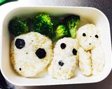 簡単！キャラ弁！もののけ姫のコダマ。作り方4写真