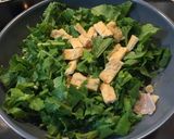 ダイコン葉と豚肉の和風ぺペロンチーノ作り方5写真