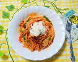 まろ辛♪焼きキムチーズナポリタン作り方7写真