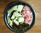 高菜消費用ナスの蒸し焼き作り方1写真