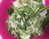 山芋と水菜の梅昆布茶和え作り方1写真