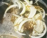 インゲンともずくの味噌汁作り方2写真