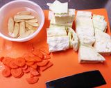 牛コマと玉ねぎの味噌炒め & 味噌汁作り方2写真