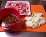 牛コマと玉ねぎの味噌炒め & 味噌汁作り方4写真