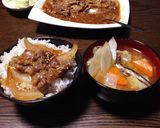 牛コマと玉ねぎの味噌炒め & 味噌汁作り方8写真
