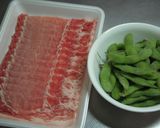 豚肉と枝豆作り方1写真