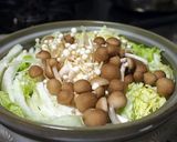 白菜としゃぶしゃぶ用豚肉で水車鍋作り方3写真