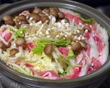 白菜としゃぶしゃぶ用豚肉で水車鍋作り方4写真
