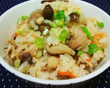 炊飯器で鳥ももときのこの炊き込みご飯作り方13写真