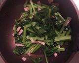 ゴマ油で！小松菜のしゃきっとベーコン炒め作り方6写真