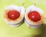 お弁当に！おつまみに！！トマトの竹輪巻き作り方1写真